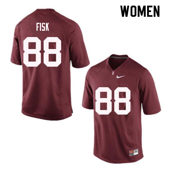 Women Stanford Cardinal #88 Tucker Fisk College Football Jerseys Sale-Red